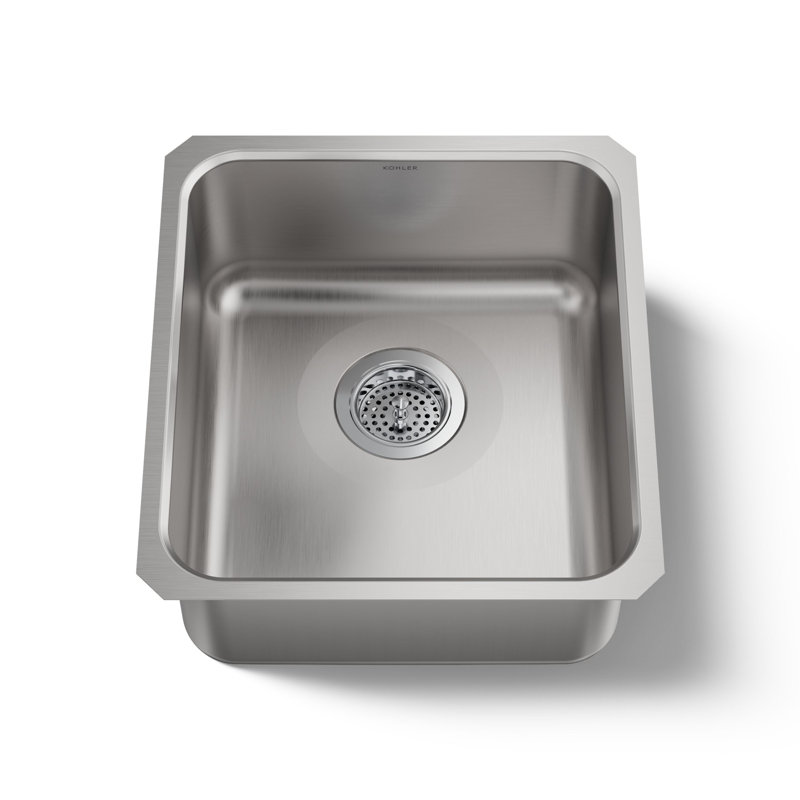 Undertone 15.75" L x 17.5" W x 7.625" Medium Under-Mount Single-Bowl Kitchen Sink