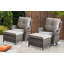 Fauteuil coulissant pivotant en osier avec repose-pieds et coussins 31 po Deb-2010078426