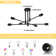 Eiren 6-Light 27.56'' Dimmable Sputnik Chandelier Modern Linear Semi Flush Mount Ceiling Light