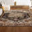 Chapell Chenille Mid-Century Medallion Machine-Washable Black/Terra Rug-262722819