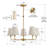 5-Light Modern Dimmable Chandelier With Fabric Shades-1571777158