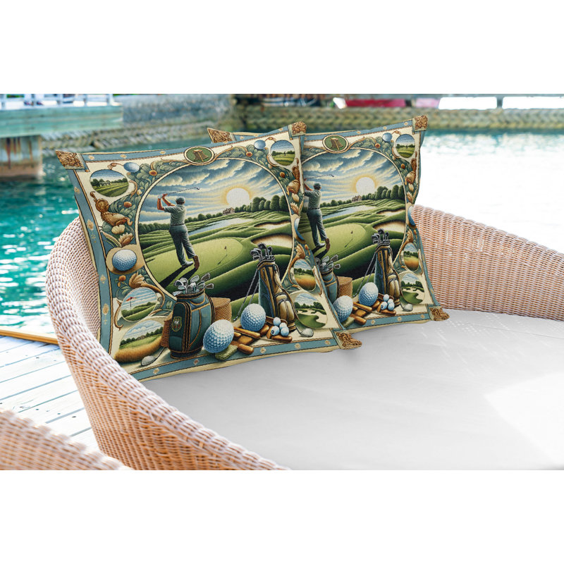 Fabric Reversible Throw Pillow, 16"H x 36"W, Rectangle