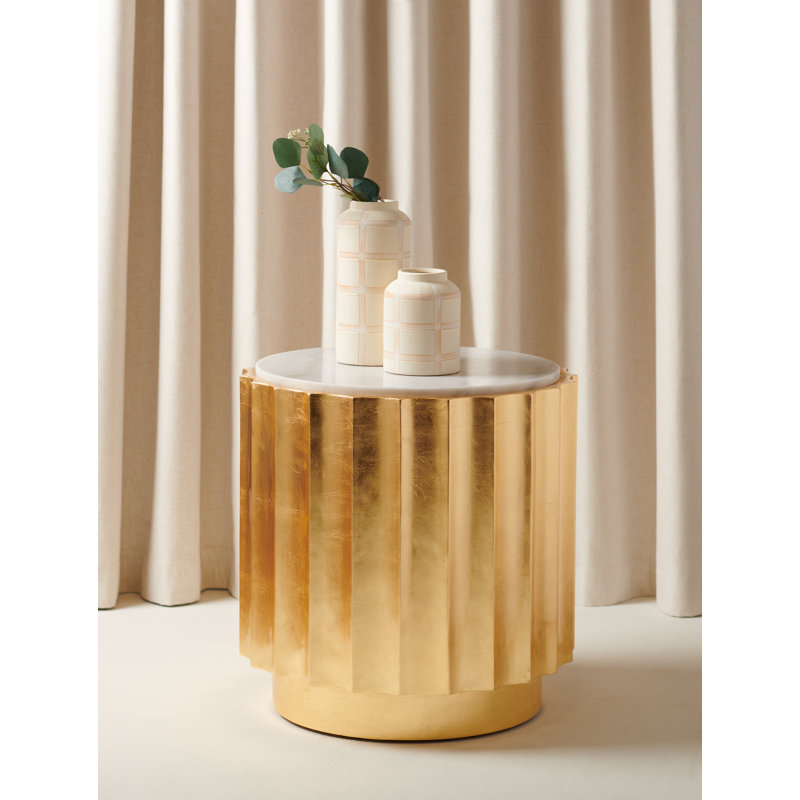 Mycha Marble Top End Table