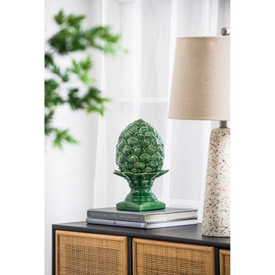 7,5 x 7,5 x 12 po avec accent artichaut en pleine forme, Vert