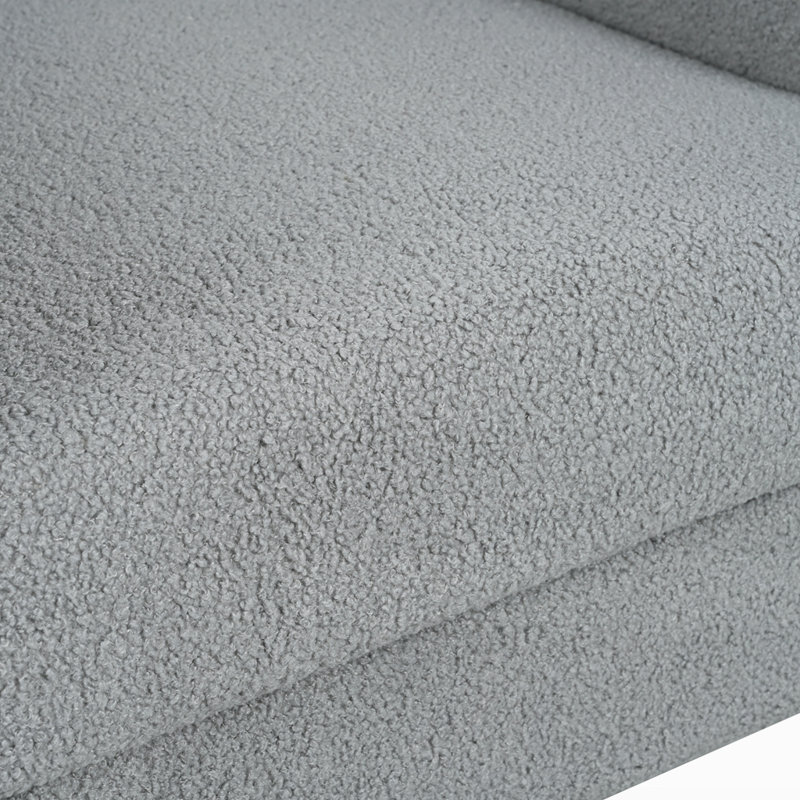 Fauteuil d'appoint surdimensionné rembourré, Gris clair