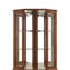 Vitrine de coin à 6 tablettes avec lumières, miroirs et tablettes réglables, noyer (ampoule E26 non incluse)-1447864698