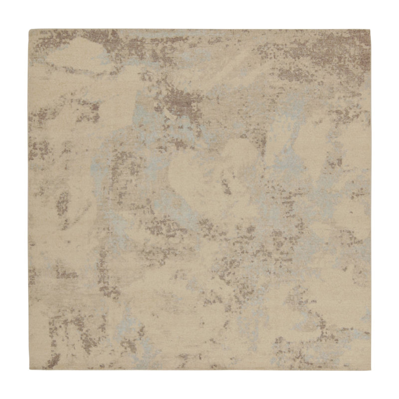 Distressed Homage Hand Knotted Wool Abstract Area Rug, Rectangle 10' x 14'