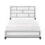 Mobilier de chambre à coucher moderne en bois noir avec lit double moderne et contemporain