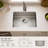 22" Undermount 18 Gauge Stainless Steel Finger Radius Single Bowl Kitchen Sink-134658924