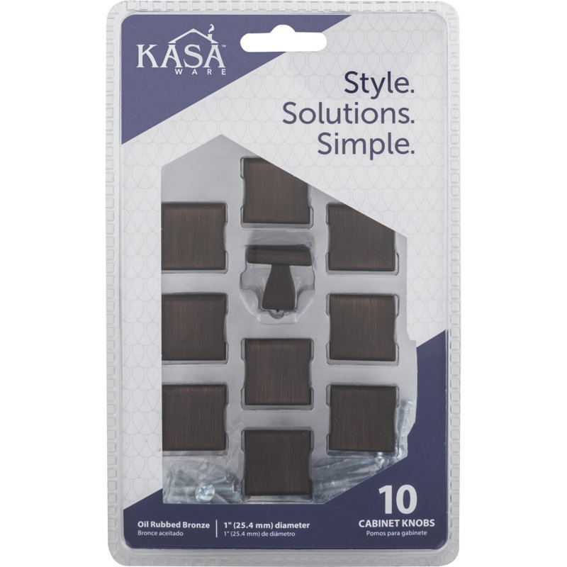 Square Knob Multipack, Brushed Oil Rubbed Bronze
