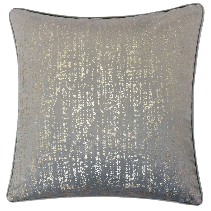  Housse de coussin carré et insert, Argent, 20 po x 20 po, Polyester