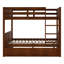 Élégant lit superposé double avec lit gigogne simple, noyer - Lit gigogne en bois massif Home Decor Choice-621707952