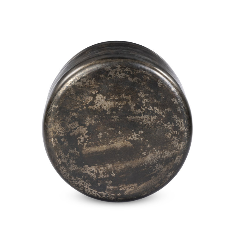 Venetia Outdoor End Table, Distressed Bronze