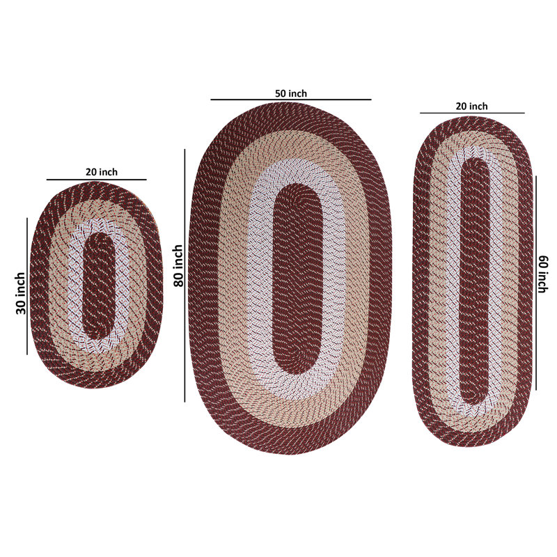 Ensemble de 3 tapis 100% polypropylène Faigel