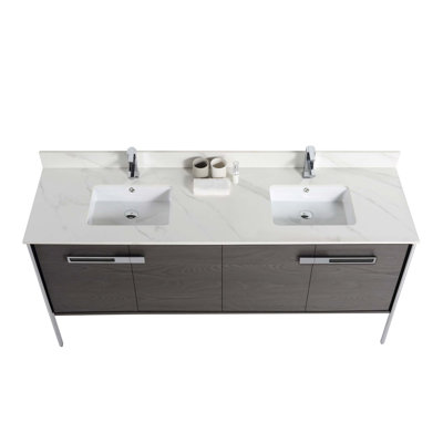 Meuble-lavabo double 72 po