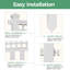 23.6" No-dig White Plastic Fencing Set Of 10