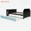 Lit de jour en bois avec couchette, bureau et port USB-299575809