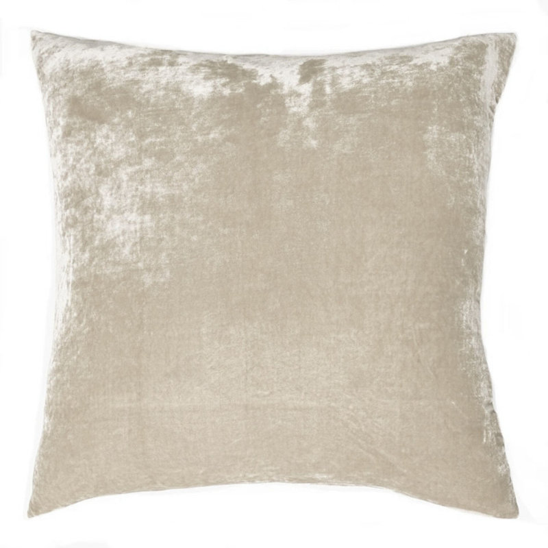 Set/2 Silk Velvet Toss Pillows, Champagne