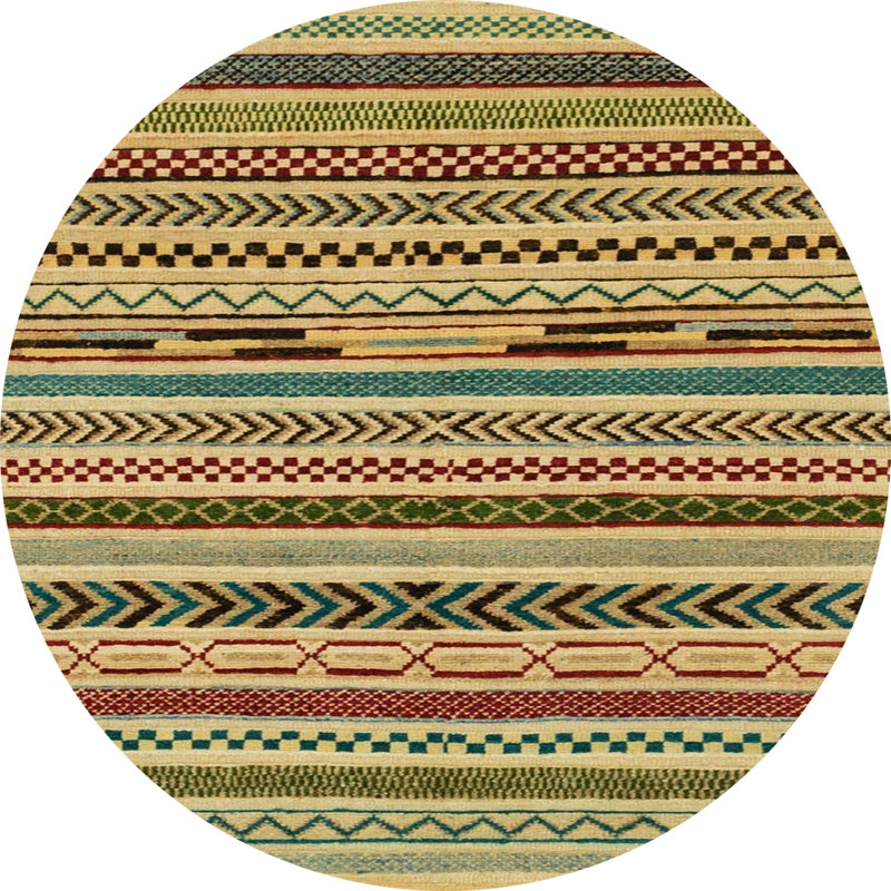Abstract Indoor Rug, Round 7'