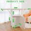 Armoire à planche à repasser pliable avec rangement, station de repassage pliante en bois massif pour les appartements, les placards et les salles de lavage, design parfait pour économiser de l'espace