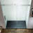 Semi-Frameless Single Sliding Shower Doors, 56-60" W X 76" H With 5/16" Clear Tempered Glass And Explosion-Proof Film-102630222