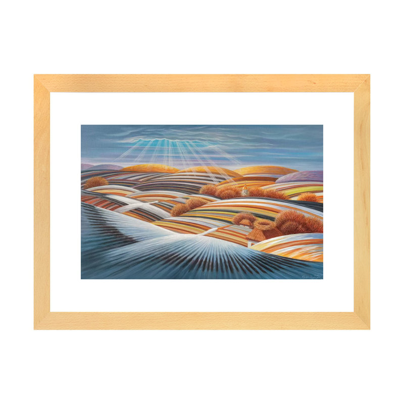 " To The Home Nests " by Oleg Shupliak, Natural Wood Framed Fine Art Paper, 16" H x 24" W x 1" D