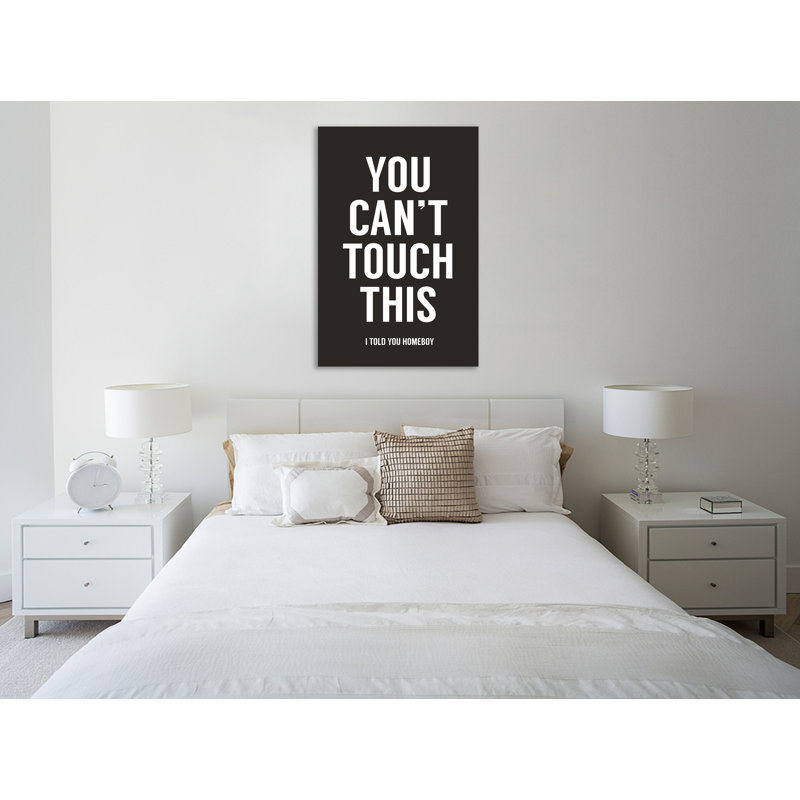 «Can’T Touch This», toile tendue par Balazs Solti, H 15 po x l 10 po x P 1,5 po