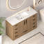Meuble-lavabo 48 po. Armoire de rangement abondante - 2 portes à fermeture douce et 9 tiroirs-247328551