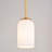 Shelby Gold Brass Transitional Mini Pendant Ceiling Light White Glass