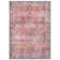 Labarbera Machine Washable Red/Grey Non-Slip Backing Area Rug