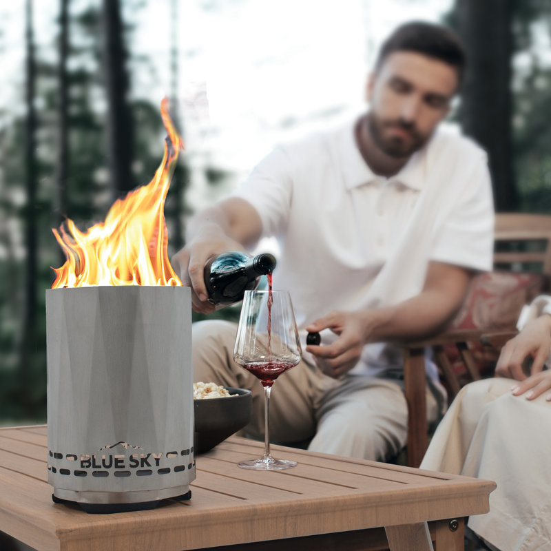 Stainless Steel Outdoor Tabletop Fireplace