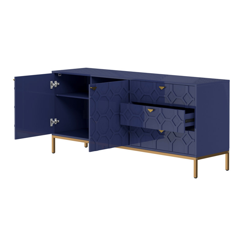Buffet 60 "avec tiroirs Bailes, Bleu