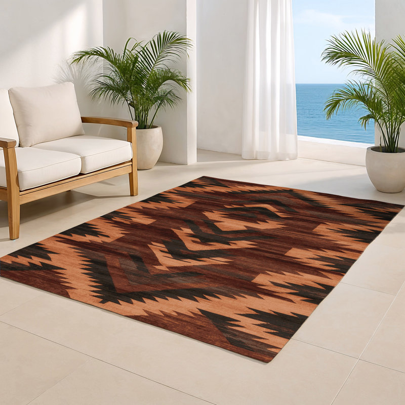 Tapis d'intérieur et d'extérieur noir Persian, Rectangulaire 2 pi x 3 pi