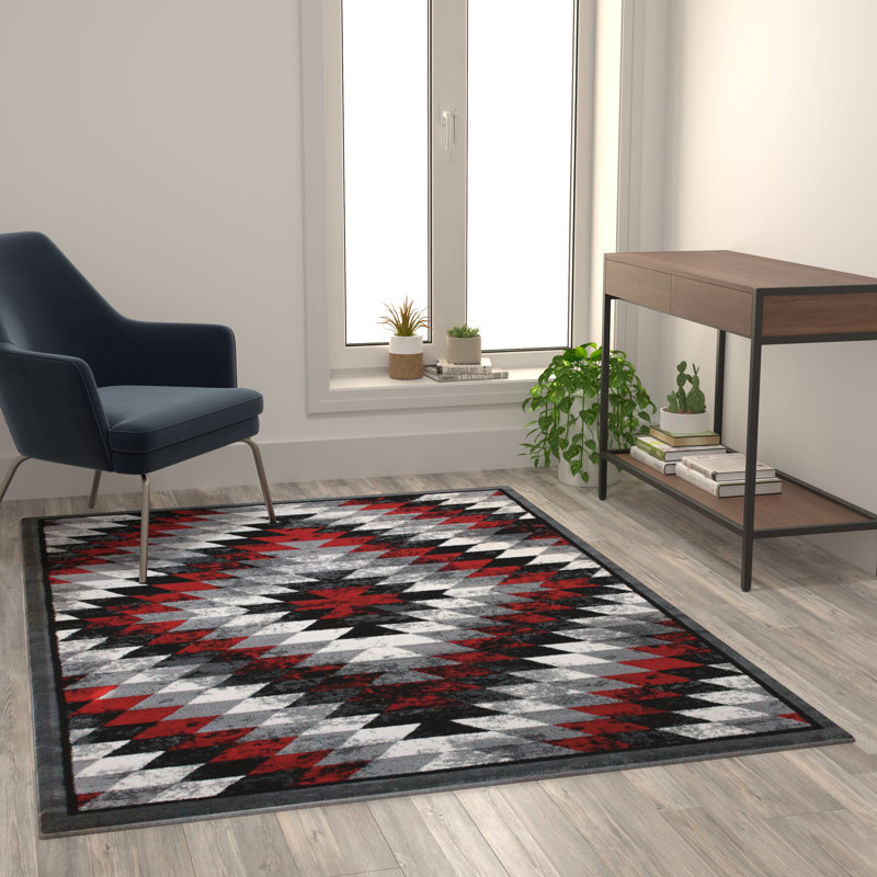 Tapis intérieur Akwasi, Rectangle 5 pi 3 po x 7 pi 3 po