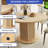 Arinda 47"  Round Dining Table Dining Room Table with Woven Design for 3-4 people-1523706309