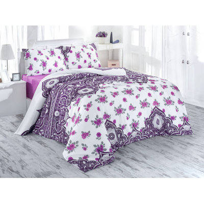 Ensemble de housse de couette 3 pièces en mélange de coton Avon