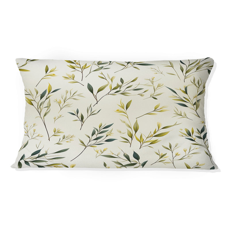 Zen Leaves - Plants Printed Throw Pillow