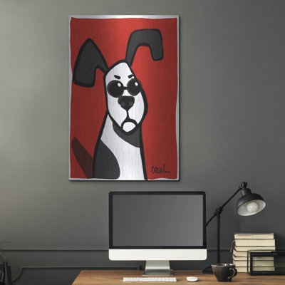 " Dog On Red " by Irena Orlov