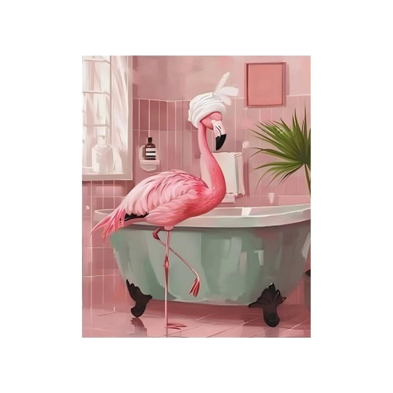 Art mural en toile rose sans cadre 16 po x 20 po