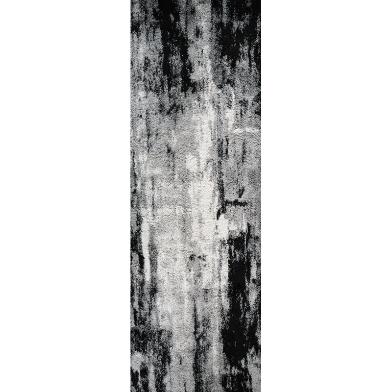 Tapis à poils longs Arlillian, Tapis de couloir 3 pi 2 po x 12 pi 2 po