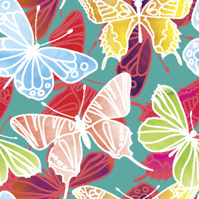 Martinsburg Butterfly Pattern by Phoenix_olga - Wrapped Canvas Print