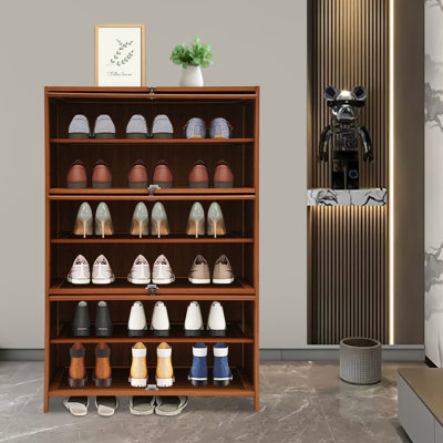 6 Layer Free Standing Bamboo Shoe Cabinet