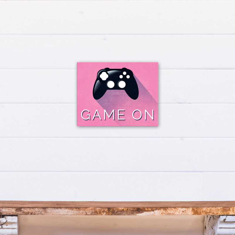 Art sur toile game on toile Brock, H 11 po x l 14 po x P 1,25 po, Rose