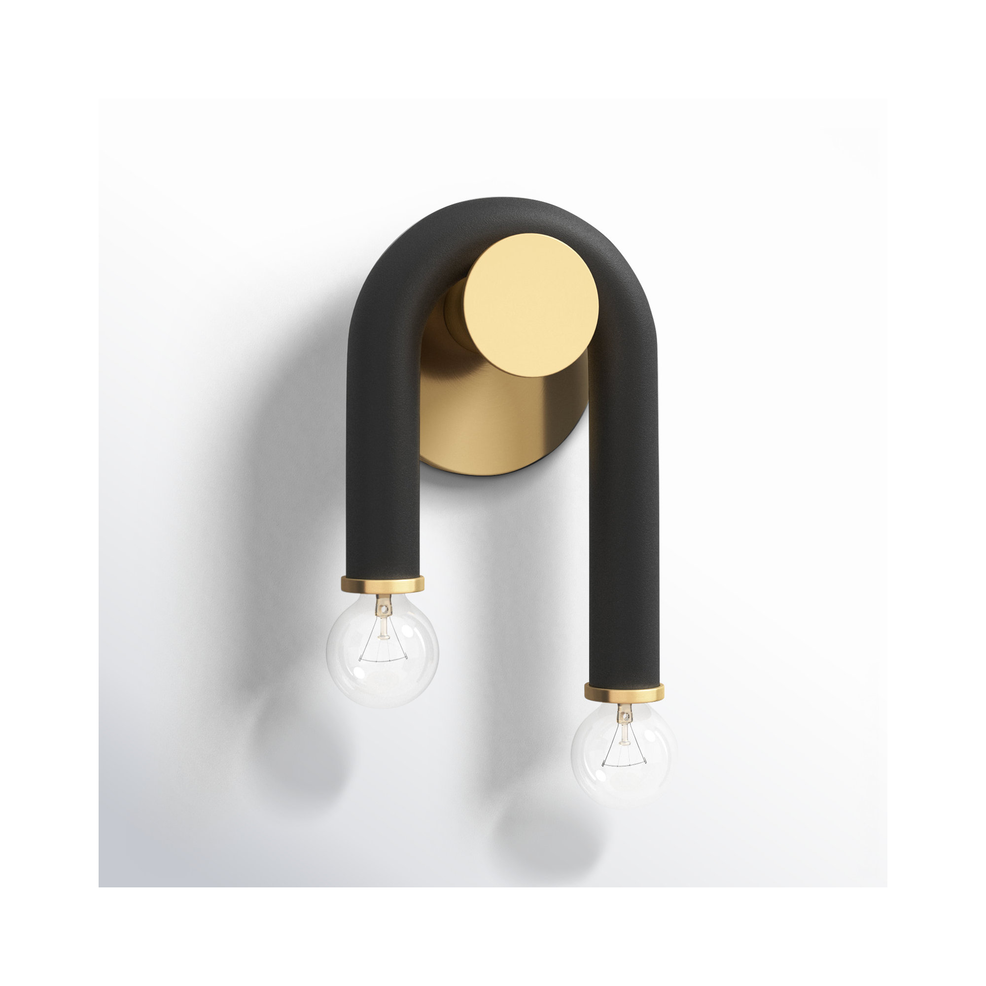 Jeremy 2 Light Steel Dimmable Armed Sconce, Aged Brass