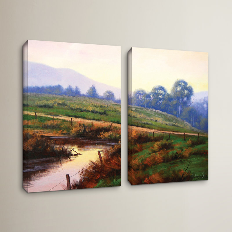 Après-midi lueur - ensemble de 2 reproductions sur toiles tendues, H 18 po x l 24 po x P 2 po