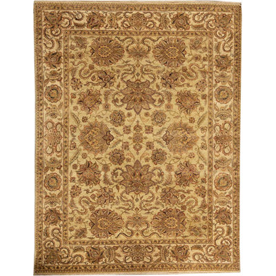 Wool Oriental Area Rug in Brown