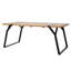 Table de salle à manger avec look industriel moderne, pieds en bois et évasés, l 35,76 po