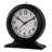 Traditional Analog Quartz Movement / Crystal Tabletop Clock with Alarm in Black