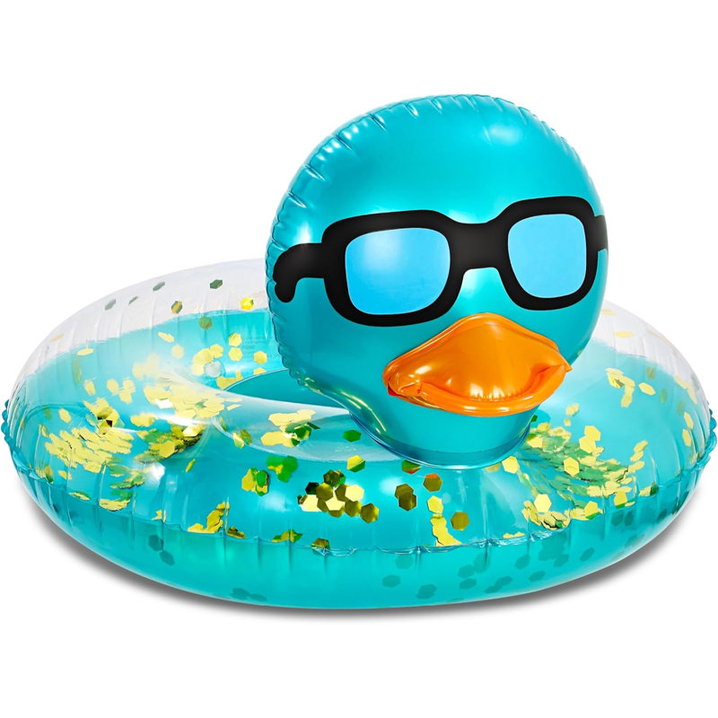 Flotteur gonflable de canard pour piscine résistant aux rayons UV