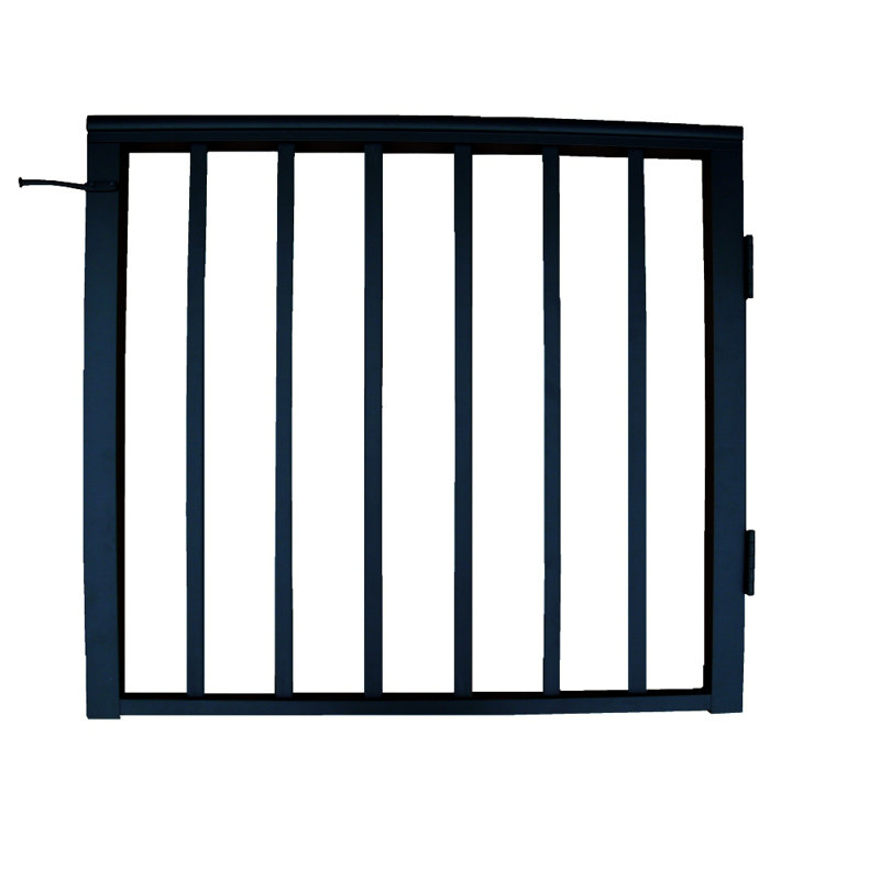 Barrière en aluminium, H 2,7 pi x l 3 pi, Noir martelé